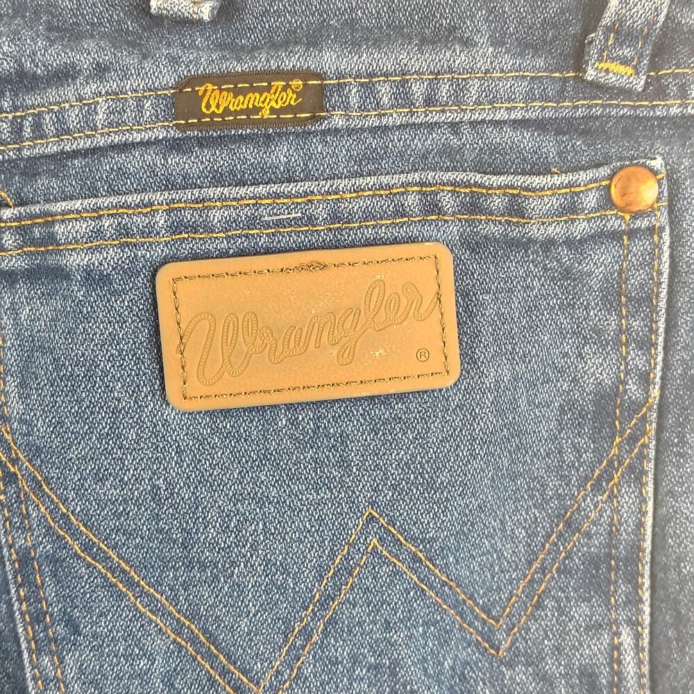 Vintage Wrangler 13MWZ Cowboy Cut Jeans Mens 38x34 Dark Wash Western Straight Le - Picture 6 of 8